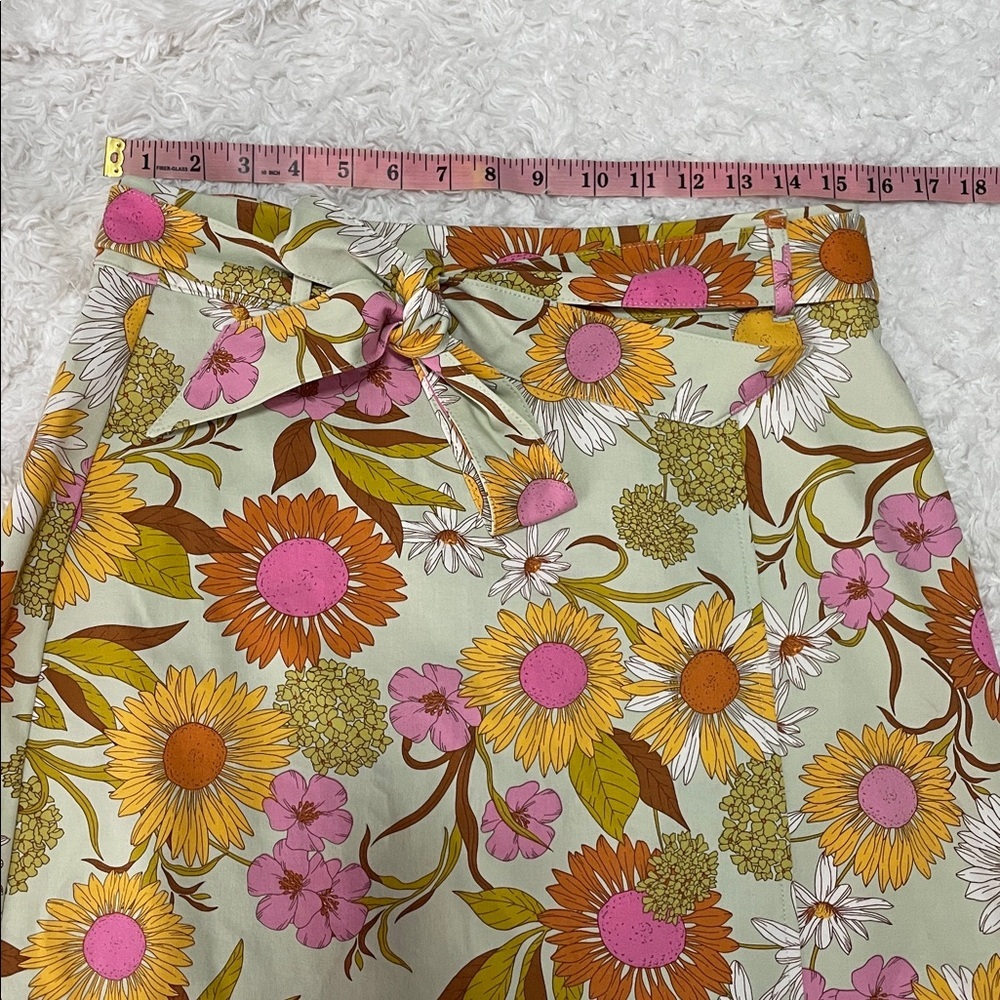 Spartina 449 Floral Midi Skirt in Cream, Pink & Yellow - Picture 8 of 9